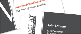 Vandelay Vehicle Brokers business card